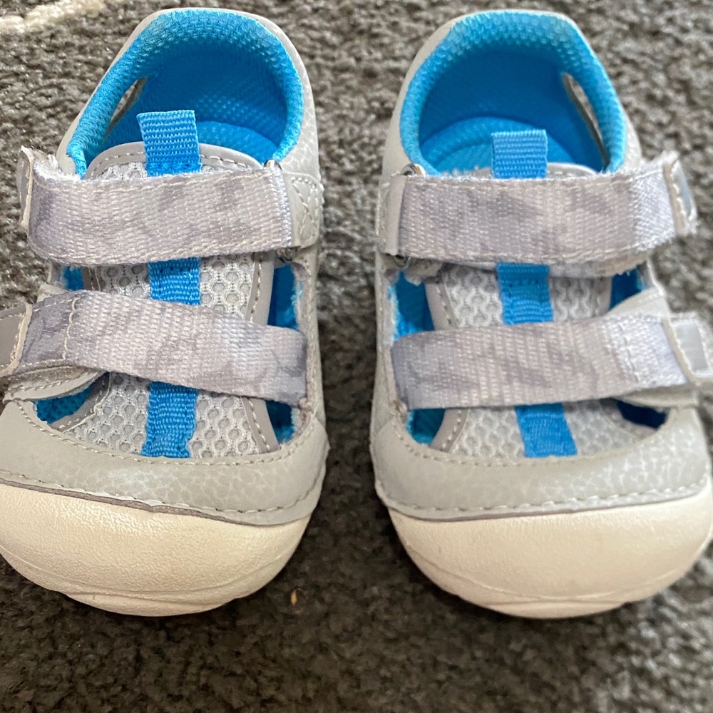 Stride Rite Gray and Blue Baby Walkers